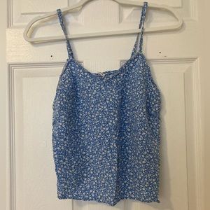Old navy blue floral tank top